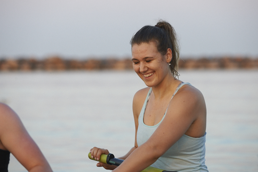 Argonaut Rowing Club woman rowing